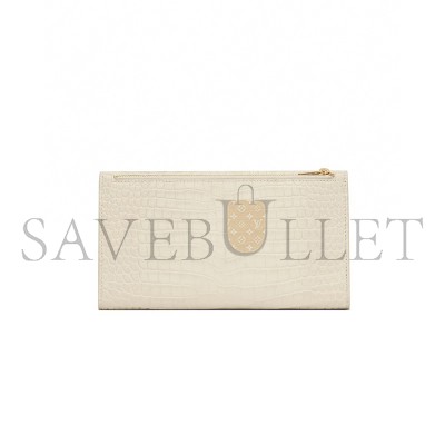 YSL UPTOWN POUCH IN CROCODILE-EMBOSSED SHINY LEATHER 582124DND1J9207 (21.5*12*2.5cm)